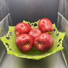 Lot Of 5 Artificial Red Apples Lightweight Realistic Faux Apples Fake Fruit