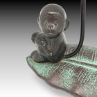 Vintage Upper Deck Cast Iron Monkey Banana Holder Fruit Stand Kitchen Decor