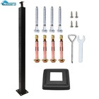 42 x2 x2  Black Cable Railing Post Pre-drilled W  Base Cover For Deck Stairs