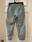 H m Boys Blue Seersucker Cotton Jogger Pants Elastic Waist Drawstring Pockets