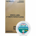 9 In  Uncoated Disposable Paper Plates In White  1200 Per Case 