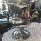 Vintage Countess Silver Plate Champagne Wine Bucket With Flower Pattern