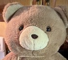 Large Brown beige Plush Teddy Bear Stuffed Animal W black Eyes Snout   Paws 1986