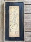 Appalachian Trail Map Decoupage 8 75x16 75    Framed