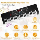 61 Key Electronic Keyboard Digital Piano Organ Musical Instrument W  Stand   Mic