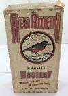 Rare C1950s Australian Red Robin Hosiery Largish Box   2 Pairs Children Socks