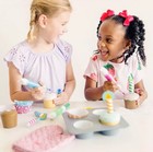 New Melissa   Doug Wooden Bake And Decorate Cupcake Set Play Food 25pc Sealed 30