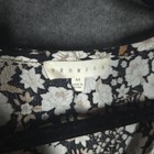 Promesa Womens Boho Floral Tunic Dress Black White Beige Long Sleeve Peasant Top