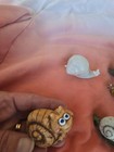 Whimsy Tiny Vintage Snails Made In Usa Fairy Garden Glass Bugs