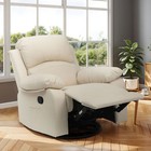 Leather Heated Massage Elderly Sofa With Manual Recliner Chair For Living Room
