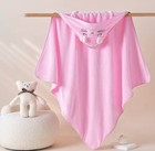 2 Pack  Baby Hooded Bath Towel Wrap Blanket  Animal Face   Ears  Multicolor