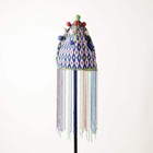 Yoruba Blue Yellow And Red Beaded Crown Nigeria