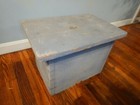 Vintage Primitive Wooden Step Stool Antique Grey 