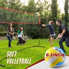 Portable Volleyball And Badminton Combo Set Net  4 Rackets  3 Shuttlecocks  Bag 