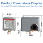 Water Pressure Switch 30-50 Psi Well Pump Pressure Switch Auto Electrical Con   