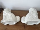 Beautiful Pair Of Large Antique Staffordshire Spaniel Dog Figurines