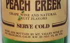 Vtg Annie Green Springs Peach Creek Wine Glass Bottle cap  4 5 Quart  1974 Empty