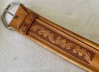 34  Blue Ribbon Tack Hand Tooled Padded Leather Show Saddle Cinch lightly Used