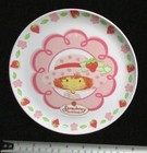 Vintage Used    2003 Strawberry Shortcake 8  Plastic Melamine Plate