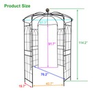  Garden Arbor Birdcage Shape Black Metal Garden Arch Arbor For Patio Outdoor