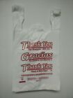Thank You T-shirt Bags 11 5  X 6 5  X 21  White Plastic Shopping Bag 50 - 1000