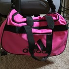 Adidas Diablo Small Pink black Duffel Bag Gym W  Adjustable Strap  Zip