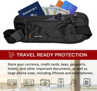 Travel Money Belt With Rfid Blocking - Hidden Waist Passport Holder Wallet Pouch