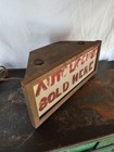 Vintage Original Lighted Changeable Metal Can Auto Gas Oil Hanging Counter Sign