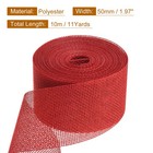 Burlap Ribbon 2 Inch Wide 10 Yards Burlap Wired Ribbon  Red