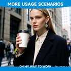 100 Pack 12 Oz Disposable Paper Coffee Cups With Lids For Hot Drinks Takeaway An