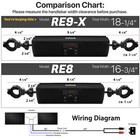 Handlebar Bluetooth Motorcycle Stereo Speakers Audio System Mp3 Atv Utv 4wheeler
