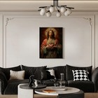 Framed Jesus Sacred Heart Wall Art Canvas Print Religious Picture Gallery Pos   