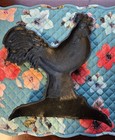 Hand-painted Cast Iron Rooster Door Stop Farmhouse Rustic Decor Vintage