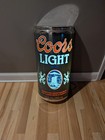 Vintage 27x14 Coors Light Beer Can Lighted Sign Silver Bullet Waterfall