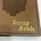 Vintage Brown Embossed Photo Album Scrapbook 8x11 Tied Paper Page Unused