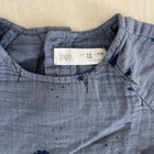 Zara Girls Dress Blue Floral 4-5