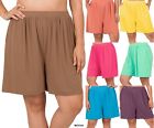 1x 2x 3x Women s Shorts Plus Size With Pockets Elastic Waist Relaxed Fit
