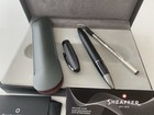 Sheaffer Legacy Rollerball Matte Black chevron Chrome Trim - 9066