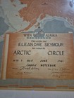 Vtg Wien Alaska Airlines Arctic Circle Award Kotzebue Alaska 1961 Large Framed