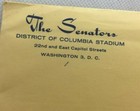 1963 Washington Senators Baseball Sales Envelope