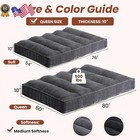 10  Futon Mattress Queen Size Futons Sofa Couch Bed With Straps Thick Corduroy