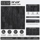 Carpet Floor Tiles 24    X 24    Commercial Carpet Squares 18 Pcs Non-slip Office   
