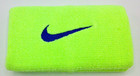 Nike Tennis Premier Doublewide Wristbands Adult Lime Glow hyper Royal