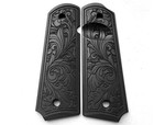 1911 Full Size Grips Engraved Classic Floral Scroll