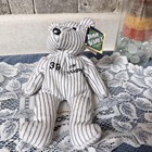 Vintage Salvino s Bamm Beano s Strawberry 39 Bear Plush Baseball White Black