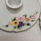Vtg Lefton China Hand Painted Porcelain Candle Holders Kw4745 Pair Gold Trim Gc