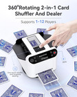 Automatic Card Shuffler And Dealer 2-in-1  2 Deck 360   Rotating Dealing Machine 