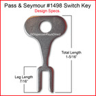 Pass   Seymour  1498 Tamper Proof Electrical Switch Key -  4 pack 