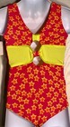 Gk Elite Child X-small Pink Yellow Bows N s Gymnastic Dance Tank Leotard Cxs Nwt