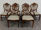 Vintage Hepplewhite Or Georgian Style Shield Back Dining Chairs - Set Of 6
